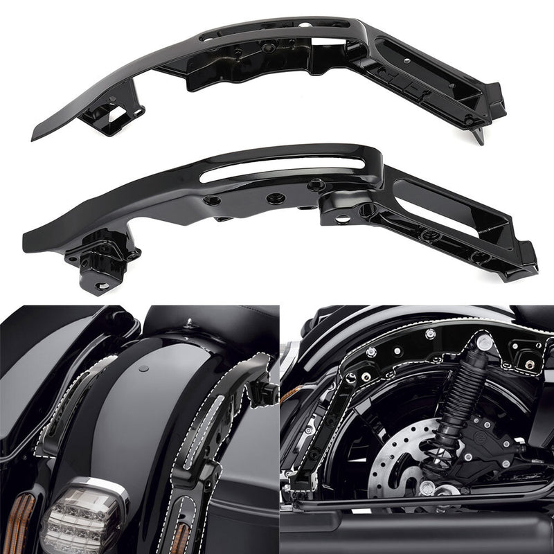 Black Rear Fender Support Bracket for Harley Touring Road Glide 2014-2024