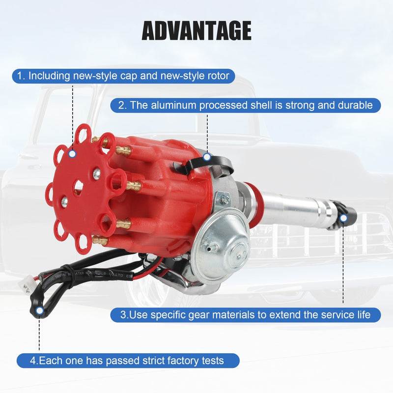 R2R Ignition Distributor with Cap Rotor for Chevy SBC BBC 283 305 327 350 454 V8