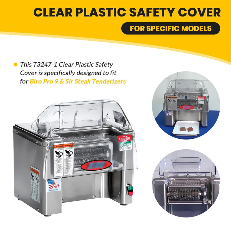 T3247-1 TA3096M2 Clear Plastic Safety Cover for Biro Tenderizers Pro 9 Sir Steak