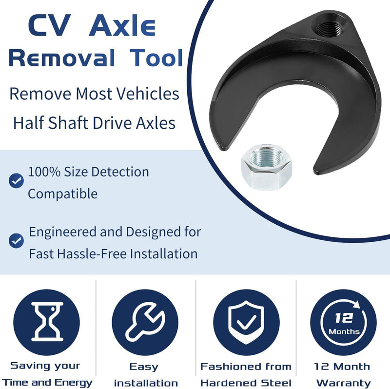 48mm Inner CV Axle Removal Tool for 5/8-18 Front Wheel Drive Pulley
