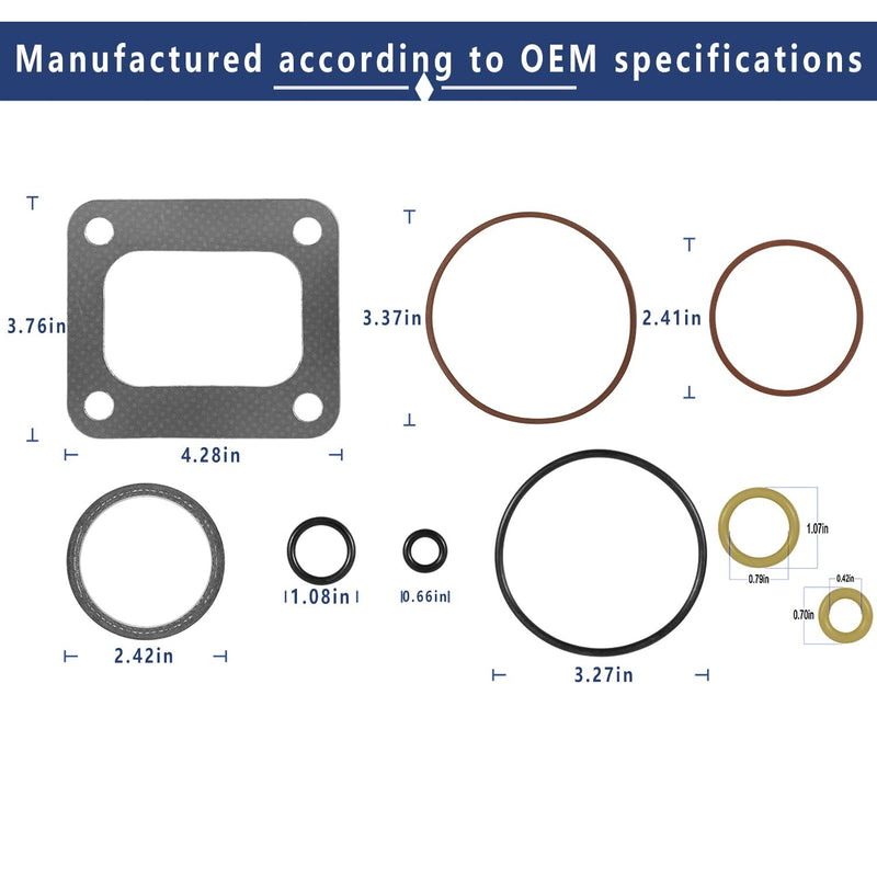 72468 Turbo Mounting Pedestal O-Ring Seal Gaskets for Ford 7.3L