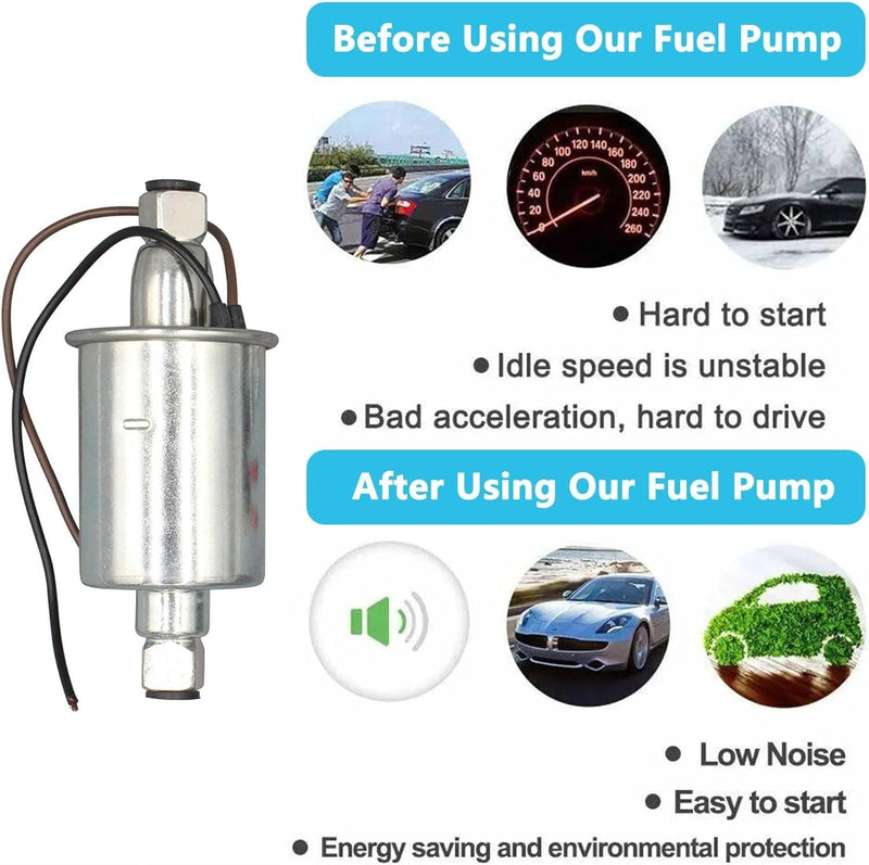 E8012S Universal Electric Fuel Pump Carburetor 12V 5-9 Psi Cars Trucks Tractors