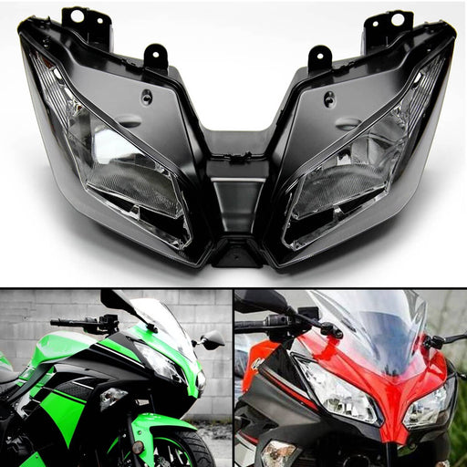 DURAFORCE Headlight Front Lamp for Kawasaki Ninja 300 2013-2017 Versys 650 1000
