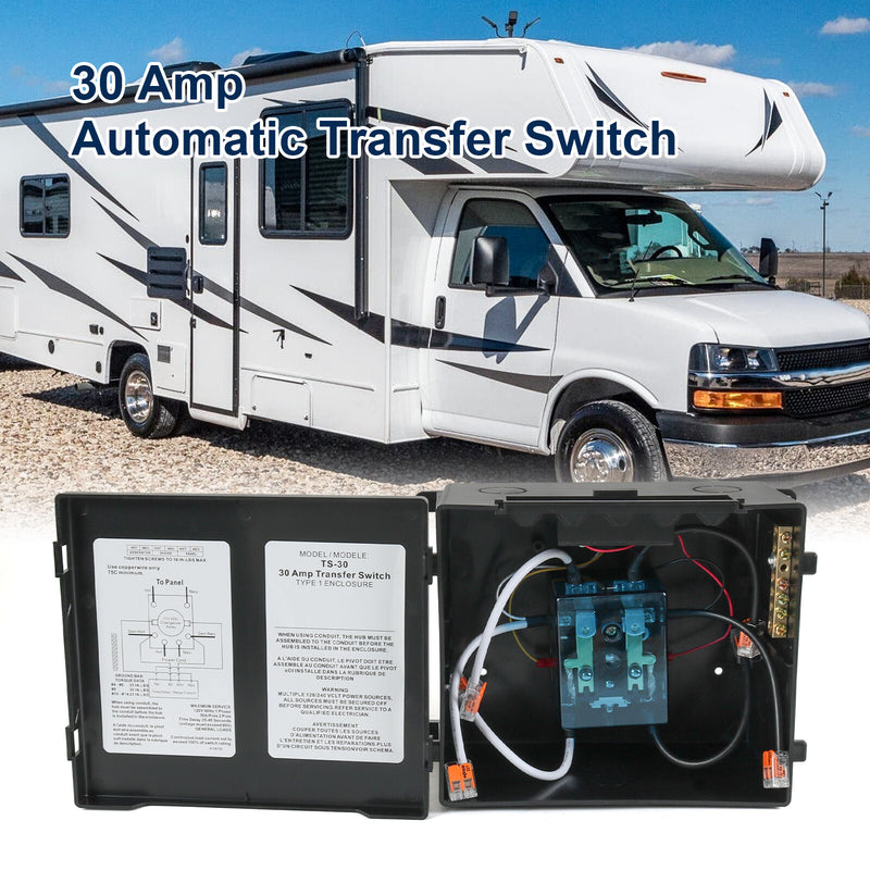 TS-30 30 Amp Automatic Transfer Switch for Inverter Shore Power Generators