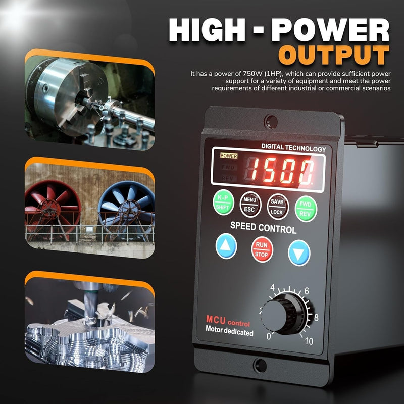 110V 220V 750W 1HP Single Phase Inverter VFD Motor Speed Controller VSD