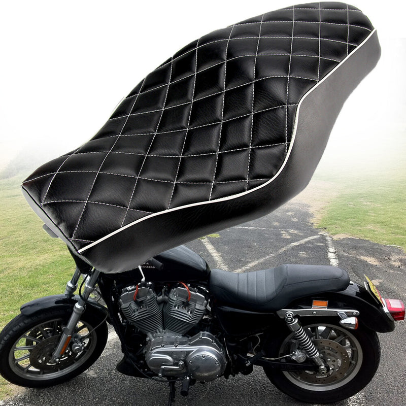 Two-up Rider Driver Passenger Seat for Harley Sportster 883 XL883C XL1200 Custom