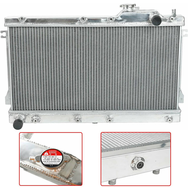 2 Row 40mm Core Racing Radiator Bolt On for Mazda Miata MX5 MT 1990-97 Aluminum