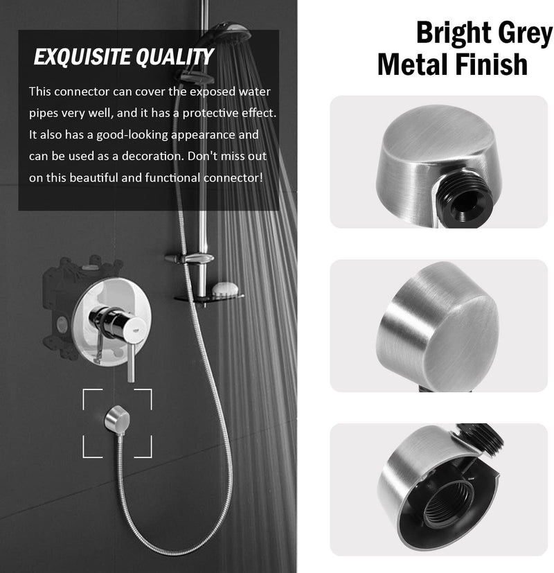 A725BN Round Drop Ell Handheld Shower Wall Connector for Moen Brushed Nickel