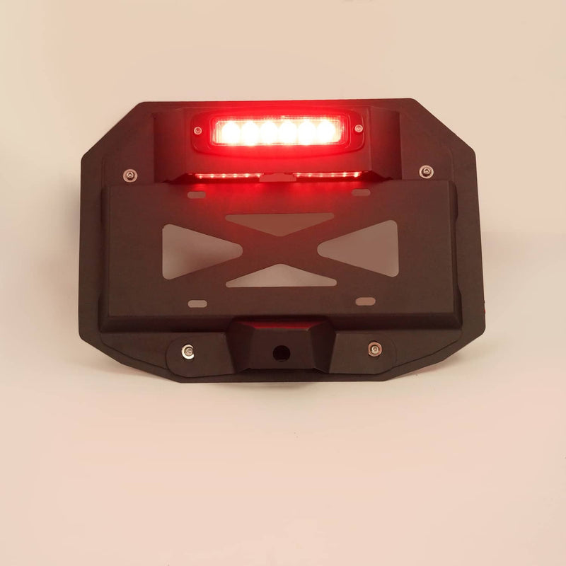 DURAFORCE Spare Tire License Plate With Third Brake Light for Jeep Wrangler JK 2007-2018