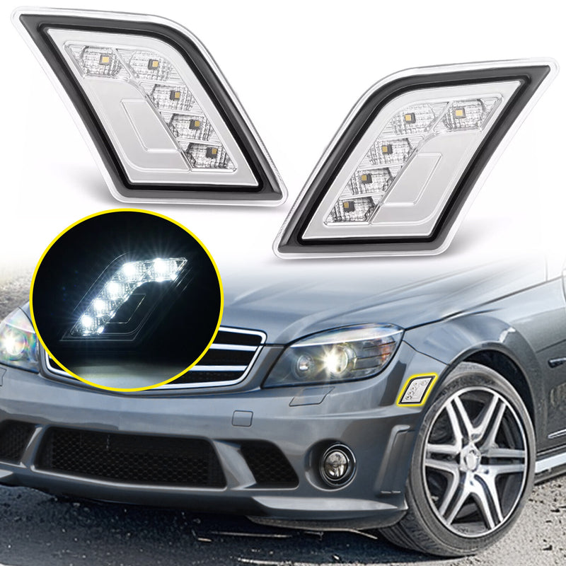 LED Bumper Side Marker Lights for Mercedes-Benz C300/C350/C63 AMG 4-Door 08-11