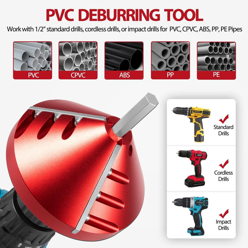 2 In 1 Inner-Outer PVC Deburring Chamfer Tool for CPVC ABS PP PE