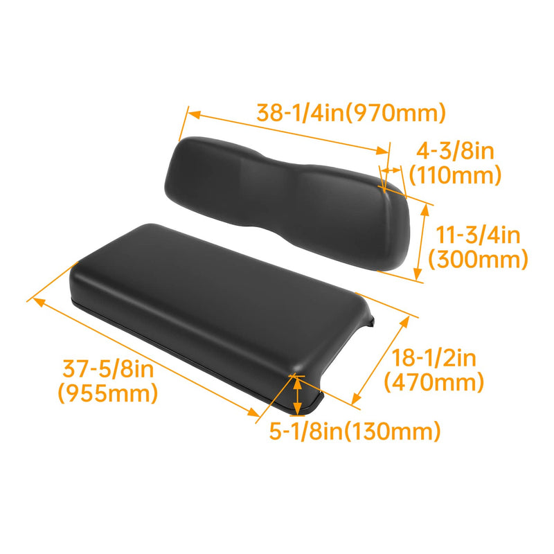 For Club Car DS 2000.5-Up Front Seat Back Bottom Cushion Assembly Golf Cart