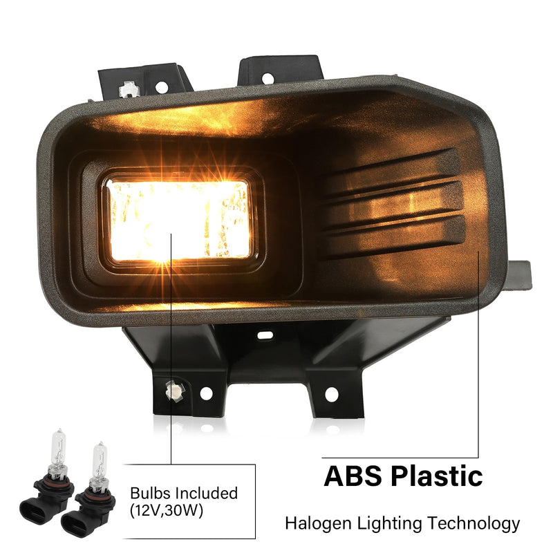 Clear Lens Halogen Fog Lights Lamps for Ford F-150 F150 2018-2020 Set Pair
