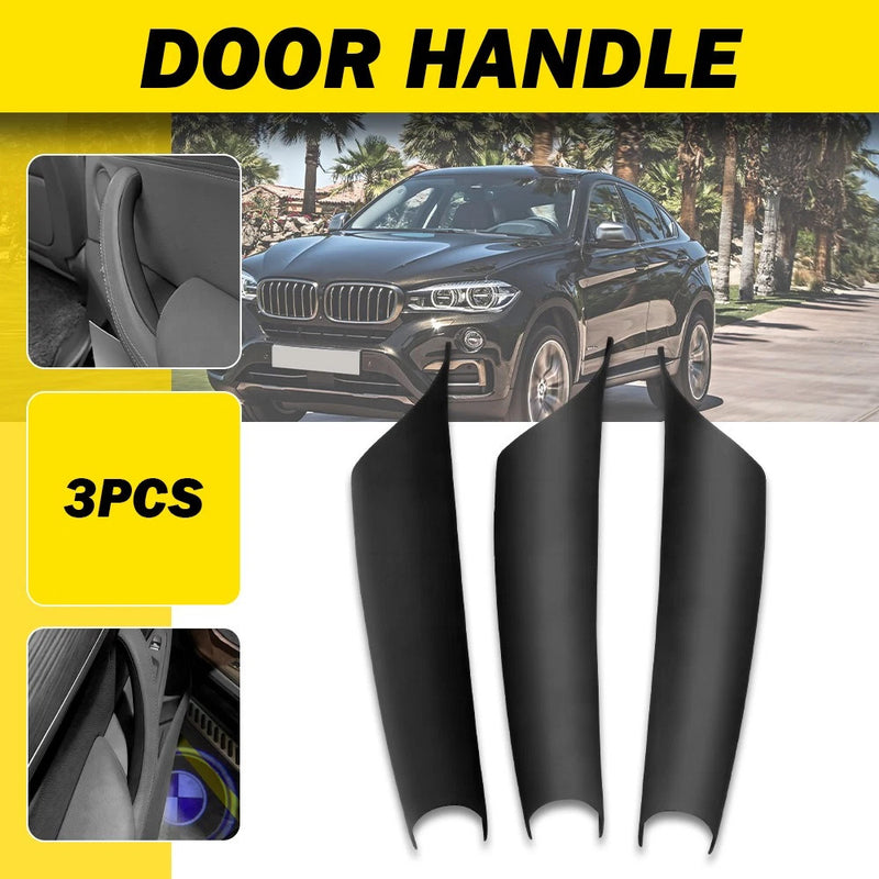 Black Inner Door Panel Handle Pull Trim Cover for BMW X5 X6 F15 F16 2014-2018
