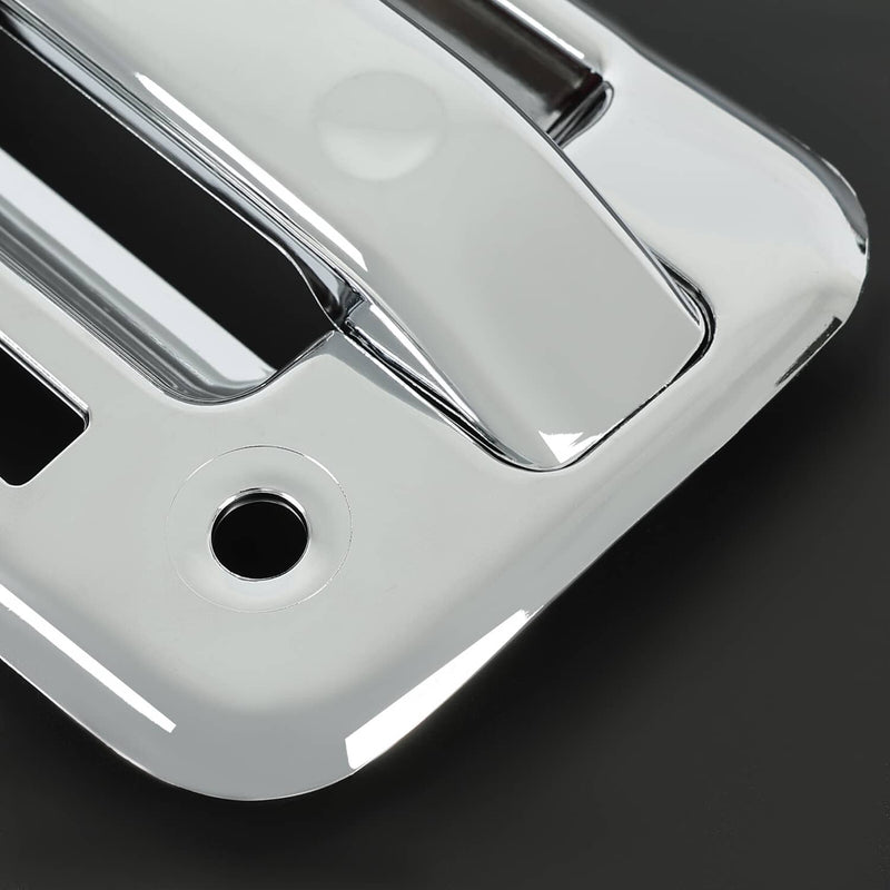 DURAFORCE Door Handle Cover for Ford F-150 F150 4DR Crew Cab 2004-2014 Chrome ABS Keypad