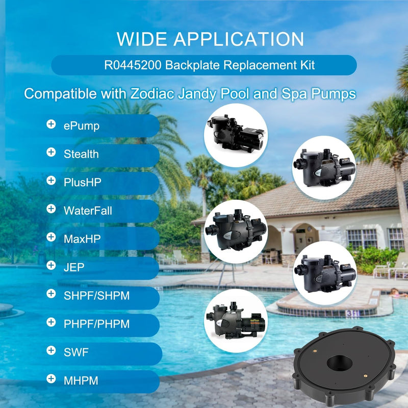 R0445200 Backplate Kits for Zodiac Jandy Pool Spa Pumps ePump Stealth