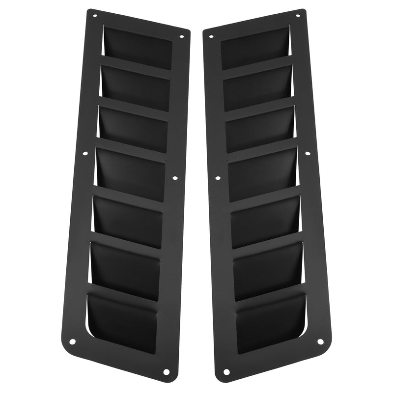 Universal Car Parts Hood Louver Vent Scoop Panel Set Cooling Kit Black