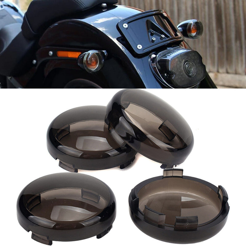 Smoked Turn Signal Lens Covers for Harley Touring Electra Road Glide 4pcs