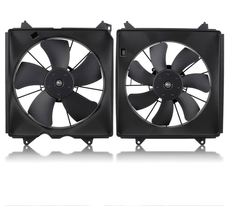 A/C Condenser Radiator Cooling Motor Fan for 2013-2017 Honda Accord Touring 2Pcs