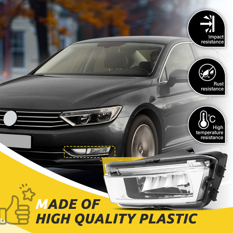 Bumper Fog Lights for Volkswagen Passat 2012-2015 Driver Passenger Pair
