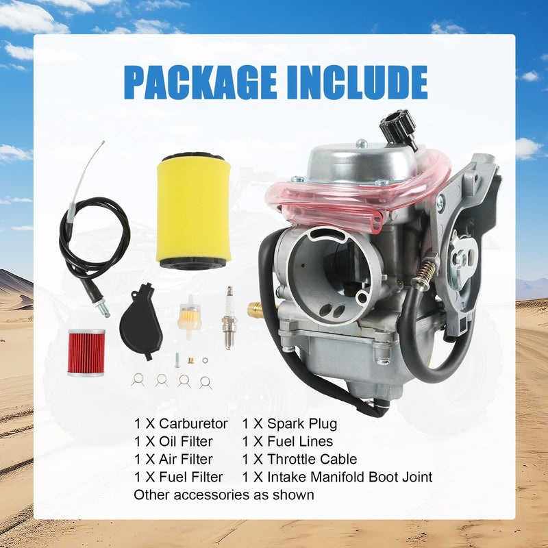 Carburetor for Suzuki Eiger 400 LTF400 2002-2007 with Manual Choke Assembly