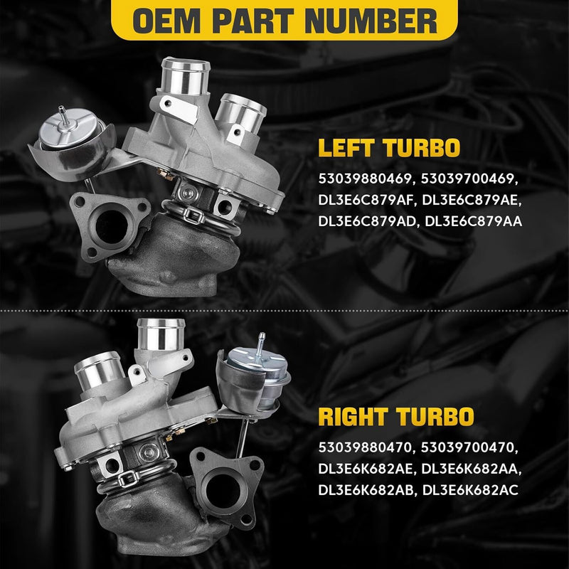 Left Right Turbo Kit for Ford F150 Pickup 2013-2016 V6 3.5L Turbocharger