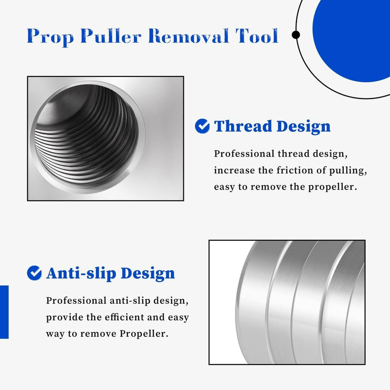 Propeller Puller Tool for Inboard Boats Fits 1" or 1 1/8" Propeller Shafts