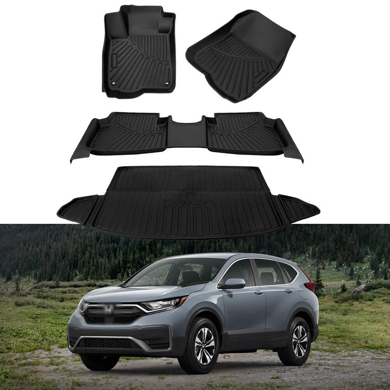 Car Floor Mats with Cargo Liner for Honda CR-V CRV 2017-2022 All Weather