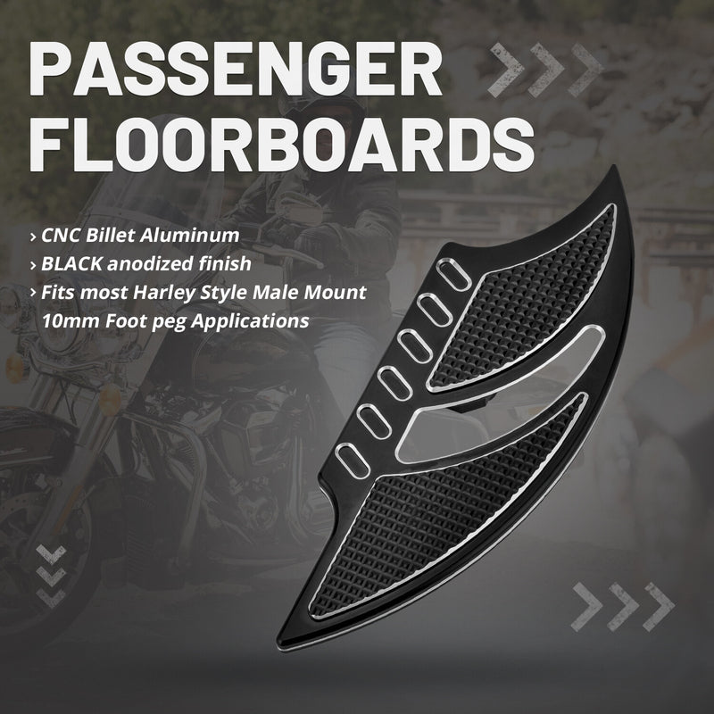 Male Mount Foot Pegs Footboards CNC Cut for Harley Softail FL 1986-24