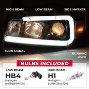 DURAFORCE DOT LED Tube Projector Headlights for Dodge Charger 2006-2010 Black