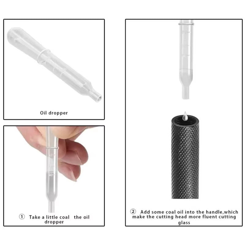 Glass Cutter Tool 2-20mm Mosaic Tile Mirror Cutter with Oil Feed Carbide Tips