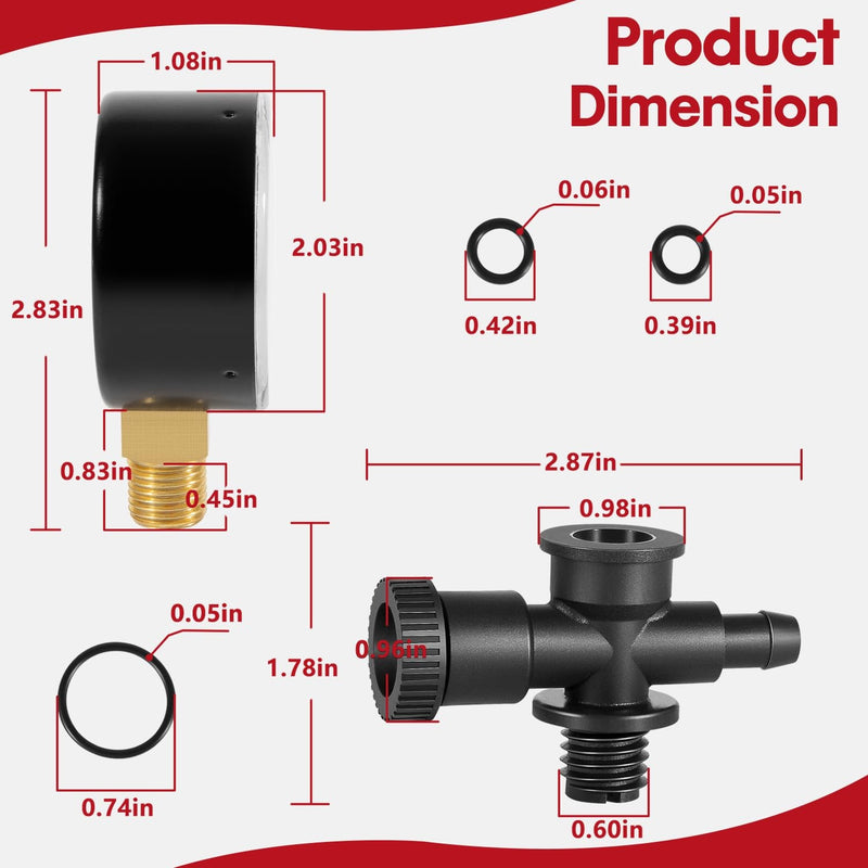 ECX270861 Pool/Spa Filter Air Relief Valve Gauge Assembly for Hayward DEX2400S