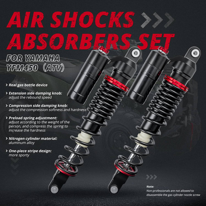 Adjustable Front Air Shocks Absorbers for Kawasaki Brute Force 750 KVF750 05-20