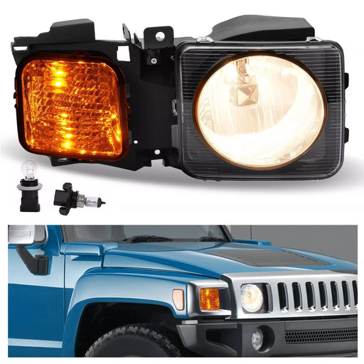 DURAFORCE Passenger Side Headlight for Hummer H3 2006-2010 H3T 2009-2010 With Bulb