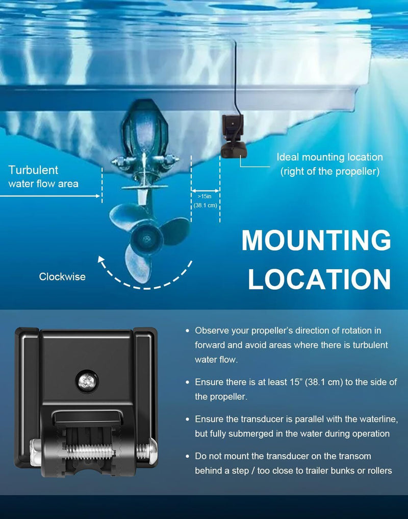 740093-1 Transducer Mount Bracket for Humminbird MHX XNT Transom Hardware