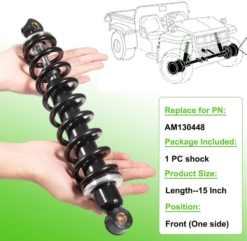 Front Suspension Heavy Duty Shock Absorber Kit for John Deere AM130448 Gator TX