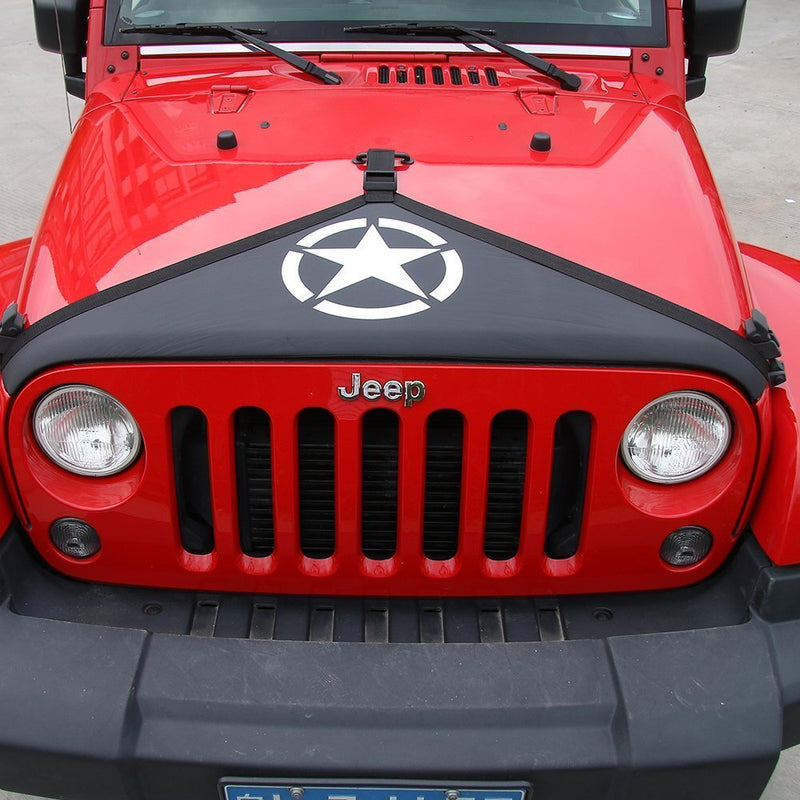 Hood Cover Bra Protector T-Style for Jeep Wrangler JK JKU 2007-2018 Star