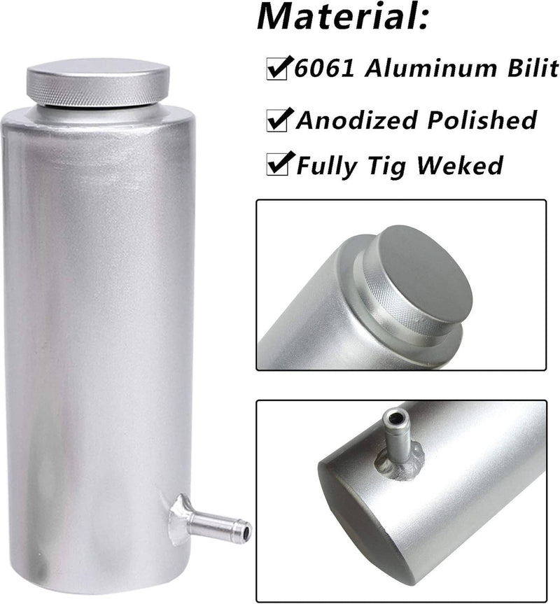Universal Radiator Coolant Catch Tank Overflow Reservoir 800ml Aluminum