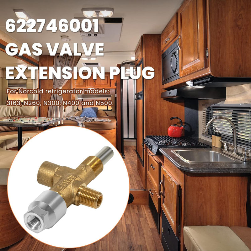 622746001 Gas Valve Extension Plug for Norcold Refrigerator 3163 N260 N300 N400