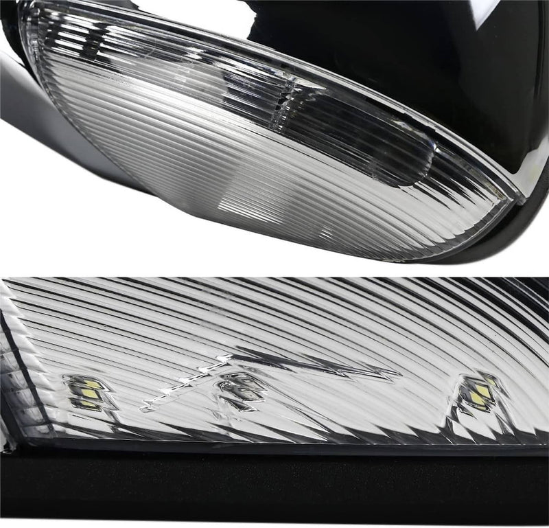 Pair Side Mirror Chrome Power Fold Heated Temp Sensor for 2013-2019 Ram 1500