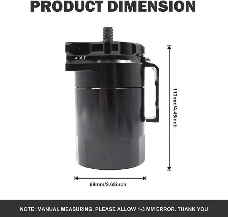Black Oil Catch Can Separator for Ford F150 Raptor 2.7L 3.5L 5.0L