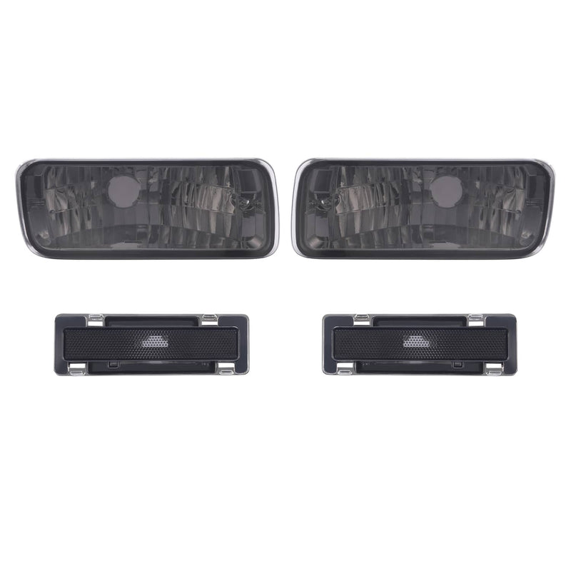 DURAFORCE Smoke Bumper Turn Signal Side Marker Lights for Chevrolet Camaro 1985-1992