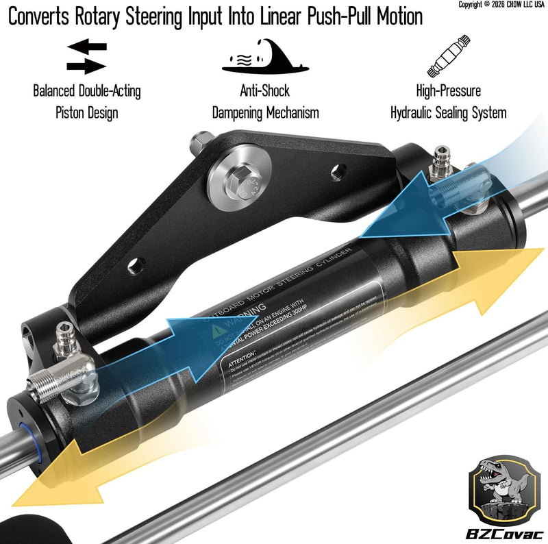 HC5345-3 Marine Hydraulic Steering Cylinder 300HP Outboard Pump