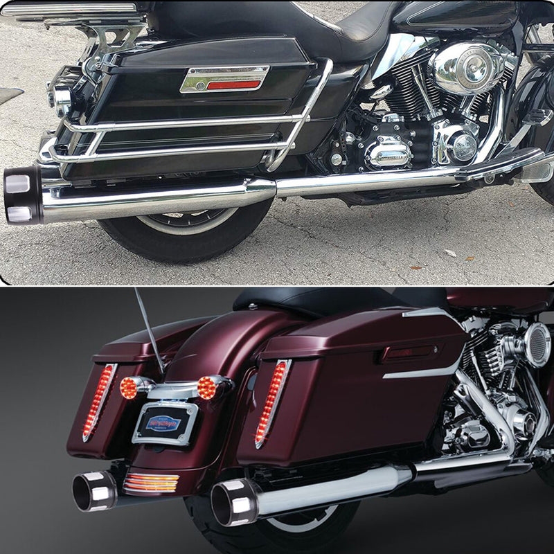 4" Megaphone Slip-On Exhaust Mufflers for Harley Electra Glide Road King