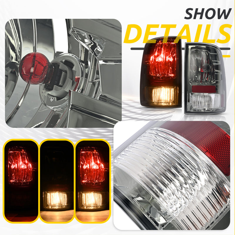 Left Right Smoke Tail Lights Brake Lamps for Dodge Ram 1500 2500 3500 2009-2018