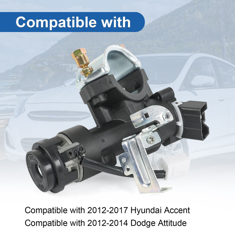 81910-1R110 Ignition Lock Switch Assembly with Keys for Accent 2012-2017