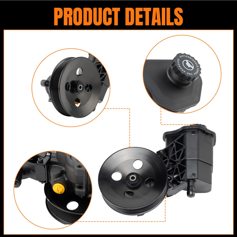 Power Steering Pump with Reservoir & Pulley for Dodge Ram 2500 3500 2003-07