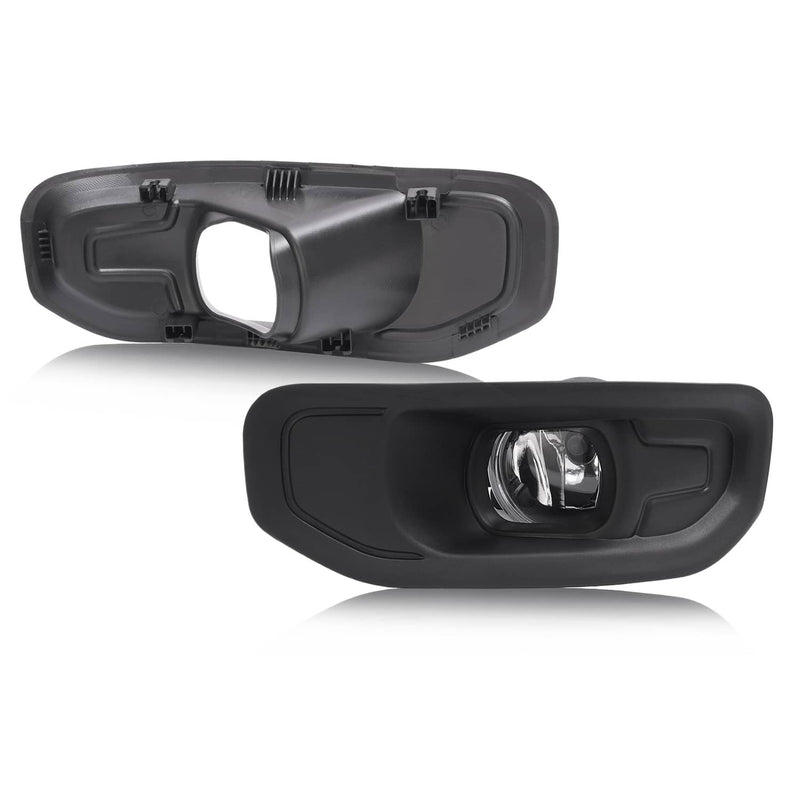DURAFORCE Pair Fog Lights With Bezels for Ram 1500 2019-2024 Front Driver Passenger Side