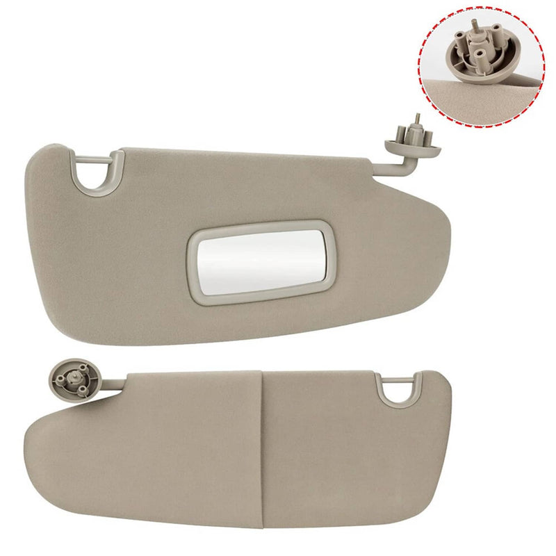 Sun Visor Set Left Right for 2002-2009 Dodge Ram 1500 2500 3500 Beige 2Pcs