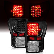 DURAFORCE Full LED Tail Lights Left+Right Black for Toyota Tundra 2007-2013 Pair Set